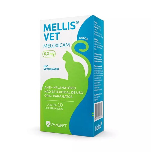 PetStore.com.br Sua Pet Online | Anti-inflamatório Mellis VET Gatos 0,2mg Avert - 10 Comprimidos