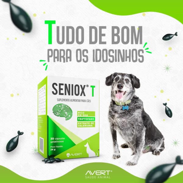 PetStore.com.br Sua Pet Online | Suplemento Alimentar Avert Seniox T para Cães - 30 Cápsulas