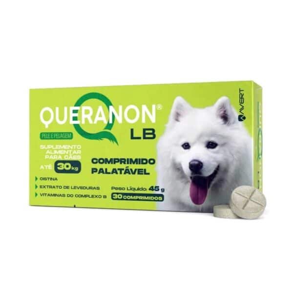 PetStore.com.br Sua Pet Online | Suplemento Alimentar Queranon LB Avert para Cães até 30Kg - 30 Comprimidos