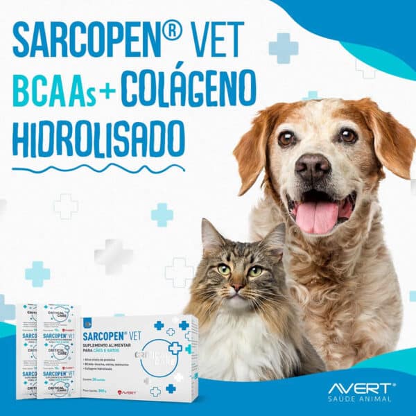 PetStore.com.br Sua Pet Online | Suplemento Alimentar Sarcopen Vet Avert - Caixa com 30 Úmidos (Sachês) de 10g