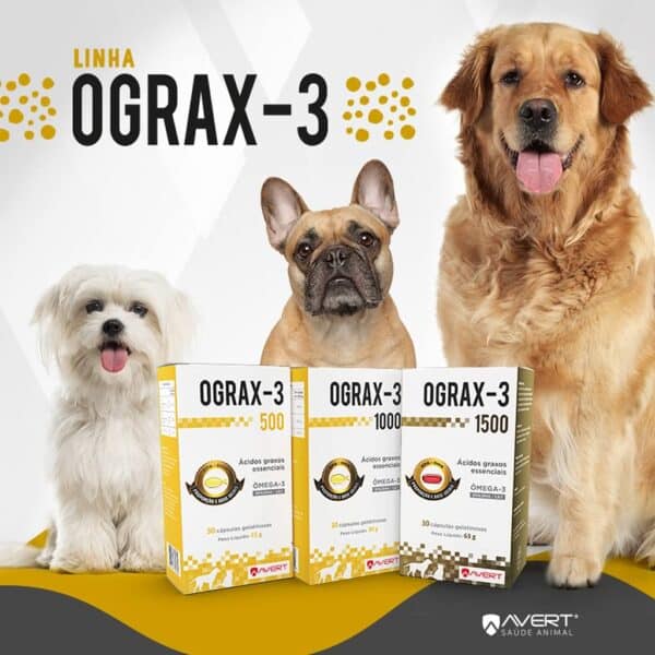 PetStore.com.br Sua Pet Online | Suplemento Ograx-3 1000 para Cães e Gatos Avert- 30 Cápsulas