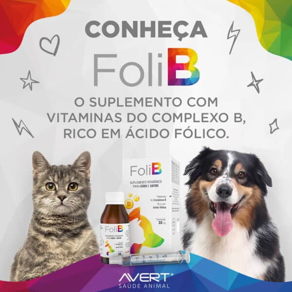 PetStore.com.br Sua Pet Online | Suplemento Vitamínico Foli B Avert para Cães e Gatos - 30ml
