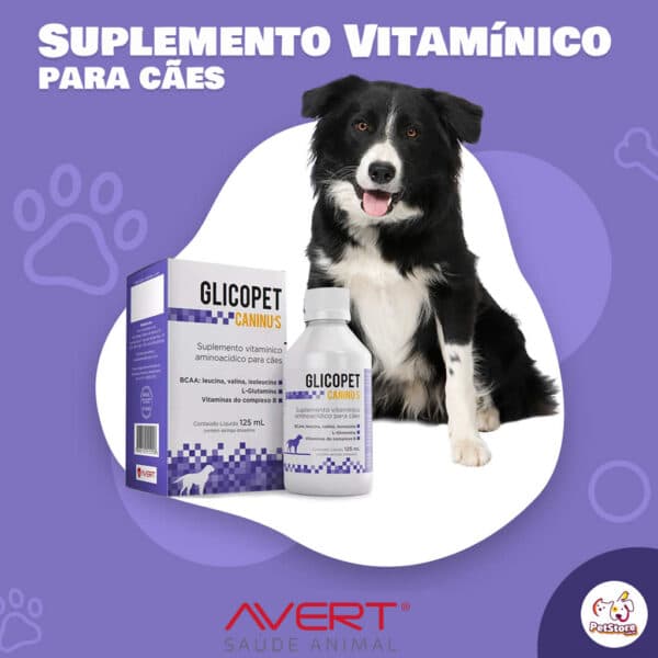 PetStore.com.br Sua Pet Online | Suplemento Vitamínico Glicopet Caninus Avert - 125ml