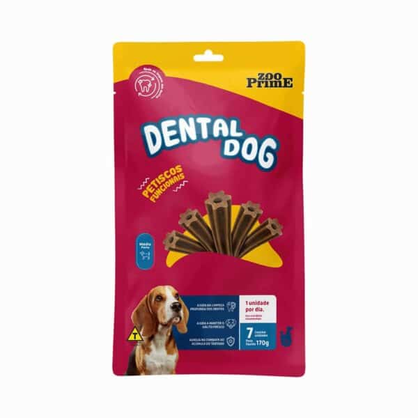 PetStore.com.br Sua Pet Online | Petisco Funcional Dental Dog Medium Zoo Prime - 170g
