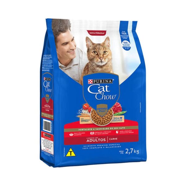 PetStore.com.br Sua Pet Online | Ração Cat Chow Gatos Adultos Carne Nestlé Purina 2,7kg
