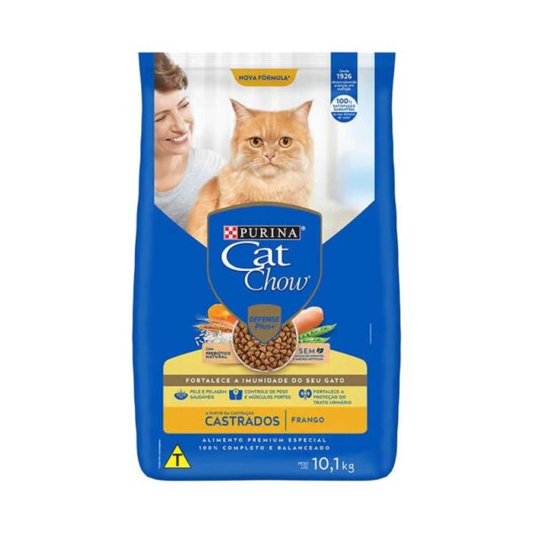 PetStore.com.br Sua Pet Online | Ração Cat Chow Gatos Castrados Frango Nestlé Purina 10,1kg
