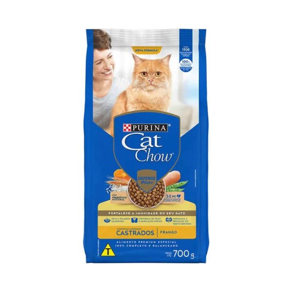 PetStore.com.br Sua Pet Online | Ração Cat Chow Gatos Castrados Frango Nestlé Purina 700g