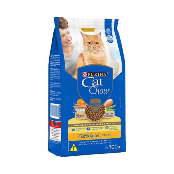 PetStore.com.br Sua Pet Online | Ração Cat Chow Gatos Castrados Frango Nestlé Purina 700g