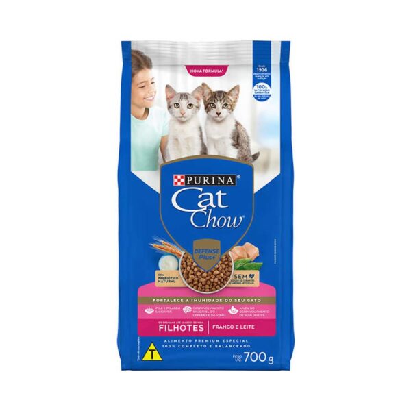 PetStore.com.br Sua Pet Online | Ração Cat Chow Gatos Filhotes Frango e Leite Nestlé Purina 700g