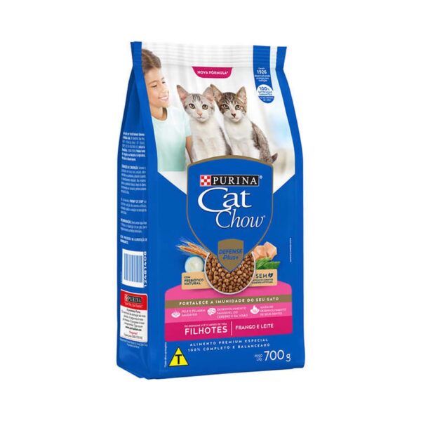 PetStore.com.br Sua Pet Online | Ração Cat Chow Gatos Filhotes Frango e Leite Nestlé Purina 700g
