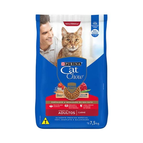 PetStore.com.br Sua Pet Online | Ração Cat Chow Gatos Adultos Carne Neslté Purina 7,5kg