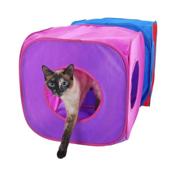 PetStore.com.br Sua Pet Online | Brinquedo Tubline Kubo Divertido para Gatos - Lilás com Rosa