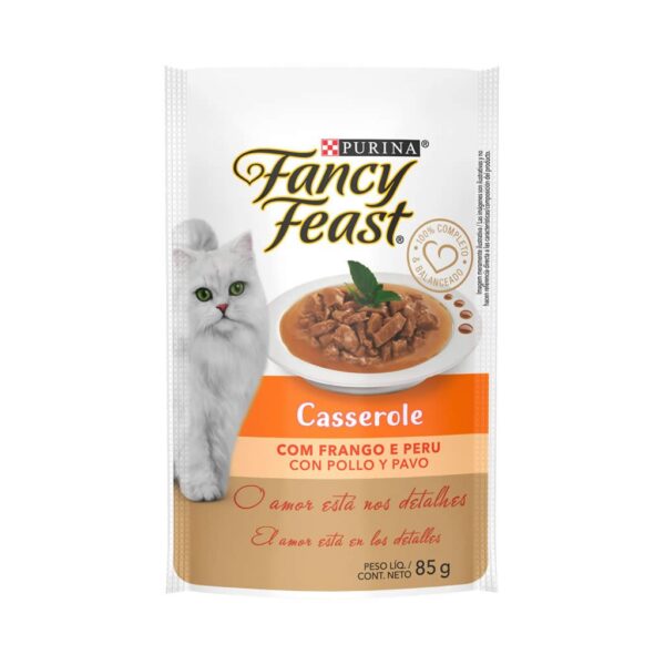 PetStore.com.br Sua Pet Online | Sachê Fancy Feast Gatos Adultos Casserole Frango e Peru Nestlé Purina 80g - 15un