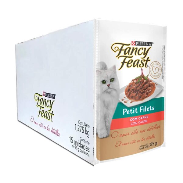 PetStore.com.br Sua Pet Online | Sachê Fancy Feast Gatos Adultos Petit Filet Carne Nestlé Purina 80g - 15un