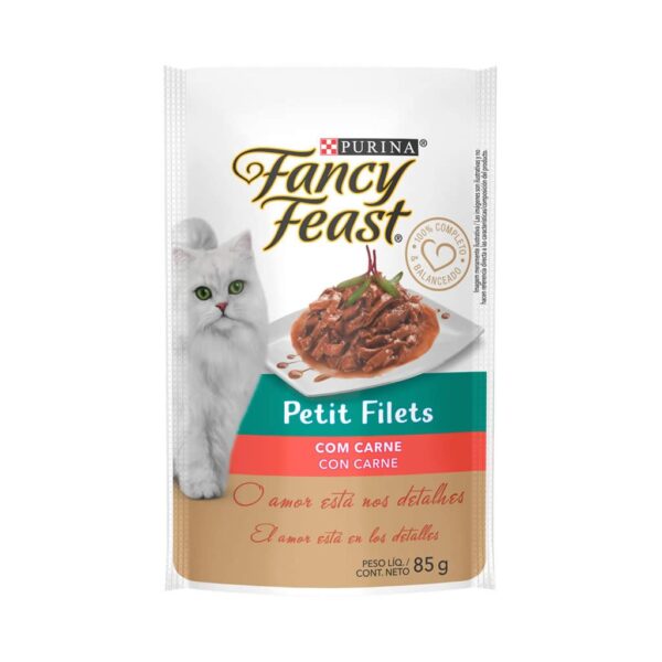 PetStore.com.br Sua Pet Online | Sachê Fancy Feast Gatos Adultos Petit Filet Carne Nestlé Purina 80g - 15un