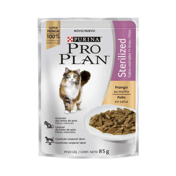 PetStore.com.br Sua Pet Online | Sachê Pro Plan Cat Sterilized Frango Purina 85g - 15un