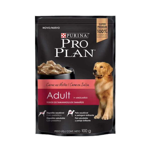 PetStore.com.br Sua Pet Online | Sachê Pro Plan Dog Adult Carne Purina 100g - 15un