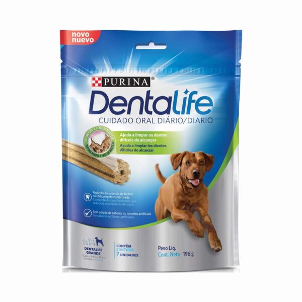PetStore.com.br Sua Pet Online | Petisco Funcional Dentalife Dogs para Cães de porte Grande Nestlé Purina 196g