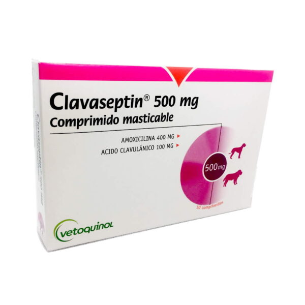 PetStore.com.br Sua Pet Online | Antibiótico Clavaseptin P 500mg para Cães Vetoquinol - 10 comprimidos