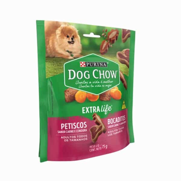 PetStore.com.br Sua Pet Online | Petisco Dog Chow Cães Adultos Carne e Cenoura Todos os Tamanhos Nestlé Purina 75g