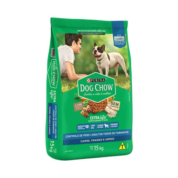PetStore.com.br Sua Pet Online | Ração Dog Chow Cães Adultos Controle de Peso Todos os Tamanhos Nestlé Purina 15kg