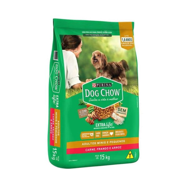 PetStore.com.br Sua Pet Online | Ração Dog Chow Cães Adultos Carne e Frango Raças Minis e Pequenos Nestlé Purina 15kg