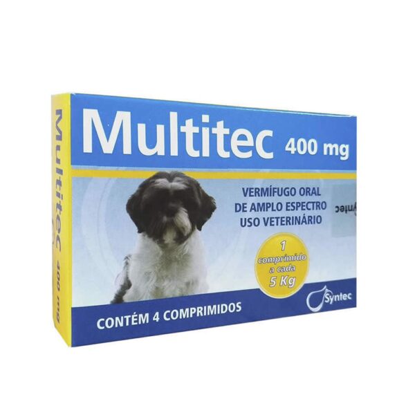 PetStore.com.br Sua Pet Online | Vermífugo Multitec 400mg Syntec - Comprimidos