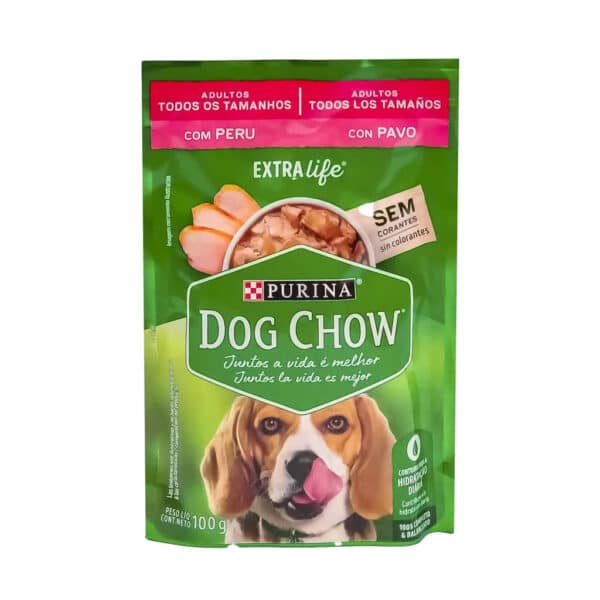PetStore.com.br Sua Pet Online | Sachê Dog Chow Cães Adultos Peru Todos os Tamanhos Nestlé Purina 100g - 15un