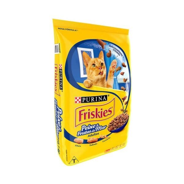 PetStore.com.br Sua Pet Online | Ração Friskies Gatos Adultos Peixes e Frutos do Mar Nestlé Purina 10,1kg