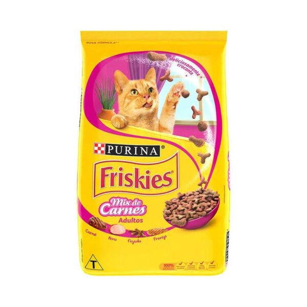PetStore.com.br Sua Pet Online | Ração Friskies Gatos Adultos Mix de Carnes Nestlé Purina 1kg