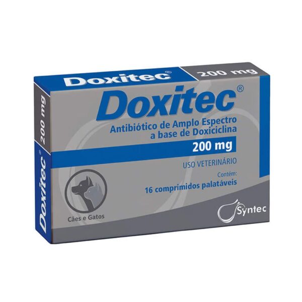 PetStore.com.br Sua Pet Online | Antibiótico Doxitec 200mg Syntec - Comprimidos