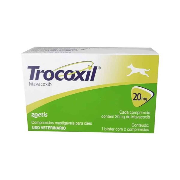 PetStore.com.br Sua Pet Online | Anti-inflamatório Trocoxil Zoetis 20mg para Cães 2 comprimidos