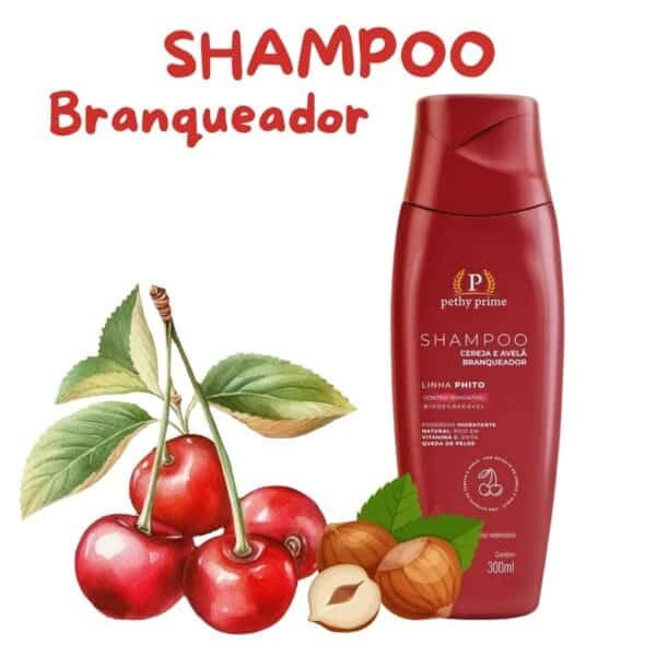 Shampoo Branqueador Cereja e Avelã Pethy Prime 300ml