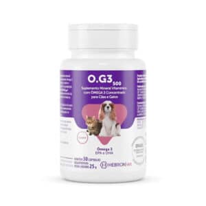 Suplemento Mineral Vitamínico O.G3 500 Hebron Vet para Cães e Gatos