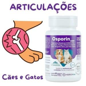 Suplemento Mineral Osporin 1000 Para Cães e Gatos Hebron Vet