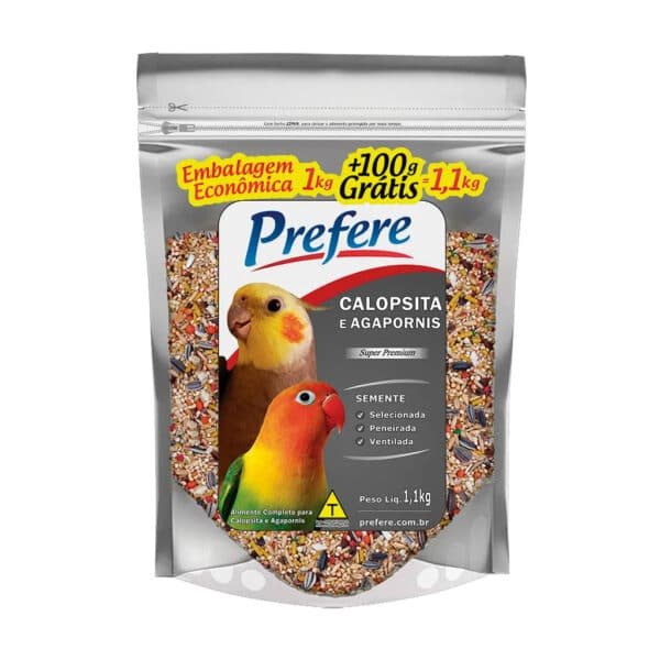 Mix Calopsita e Agapornis 1,1kg - Prefere