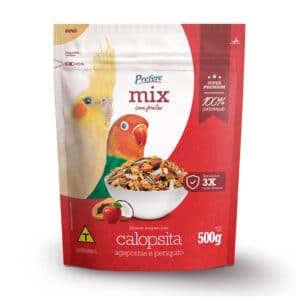 Mix Calopsita Agapornis e Periquito com Frutas 500g - Prefere