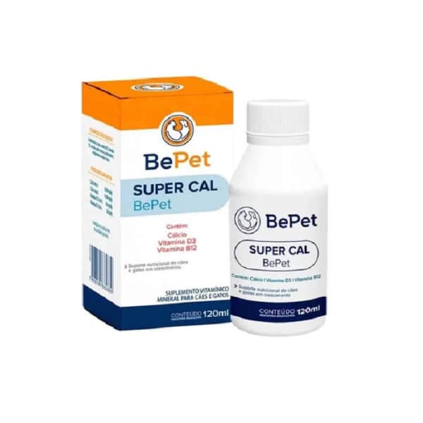 Suplemento Vitamínico Supercal Cães E Gatos Bepet 120ml