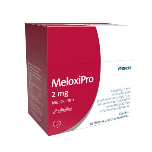 Anti-inflamatório Analgésico Meloxipro 2mg Display com 12 para Cães e Gatos Provets Simões