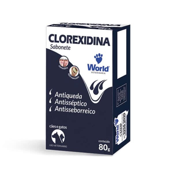 Sabonete Clorexidina para Cães e Gatos World Veterinária