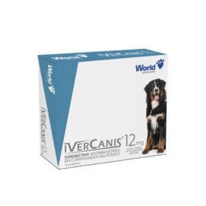 Antiparasitário IverCanis 12mg para Cães de 30kg a 60kg 4 comprimidos World Veterinária