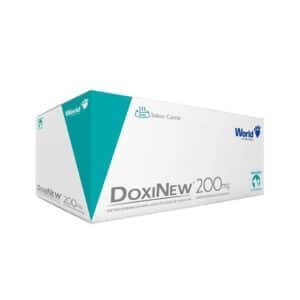 Antimicrobiano DoxiNew 200mg para Cães e Gatos Display 10un de 14 comprimidos World Veterinária