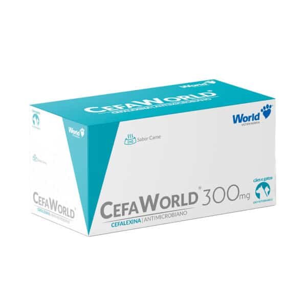 Antibiótico Cefaworld 300mg Display 10un de 12 comprimidos World Veterinária