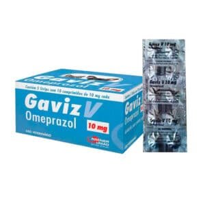 Antiácido Gaviz V Omeprazol 10mg 50 comprimidos para Cães e Gatos Agener União