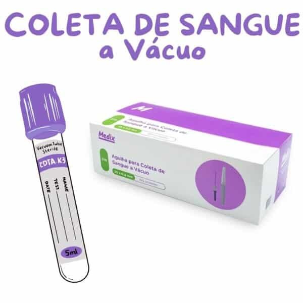 Agulha Coleta Sangue Vácuo 21g 25x0,8mm Caixa com 100 unidades