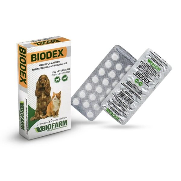 Antialérgico e Anti-Inflamatório Biodex Caixa com 20 Comprimidos
