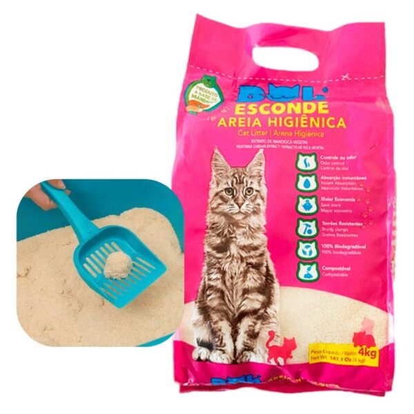Areia Higiênica Bob Esconde para Gatos 4kg