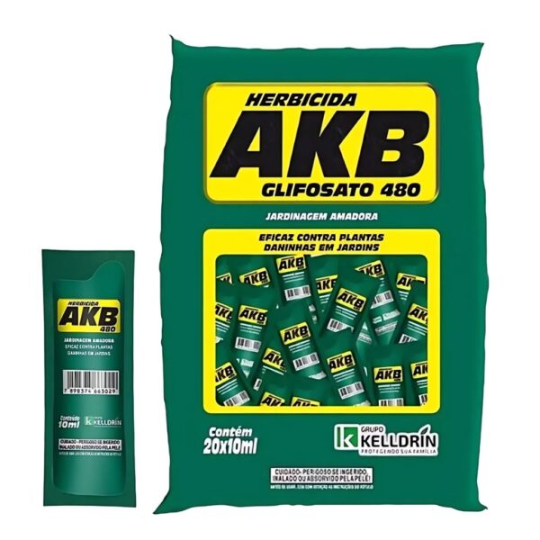 Herbicida AKB Glifosato 480 20 sachês de 10ml